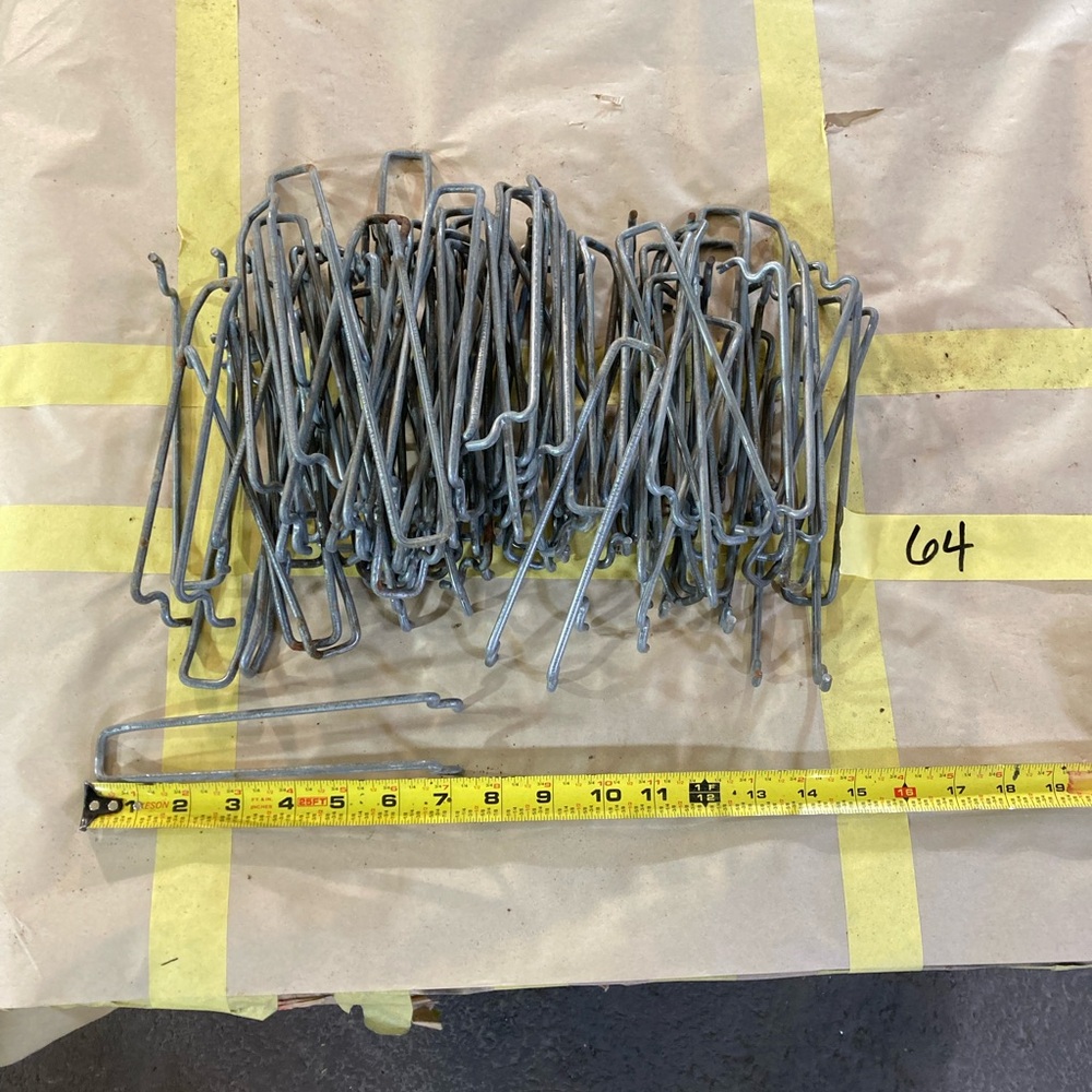 Galvanized Steel Pegboard Loop Hooks  Metal Wire Hooks for pegboard 64 count